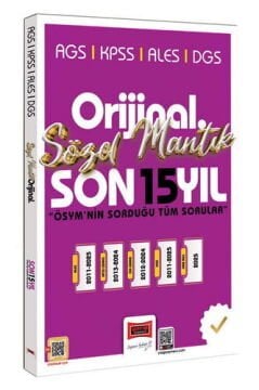 2026 KPSS AGS ALES DGS Orijinal Sözel Mantık Son 15 Yıl Çıkmış Sorular Yargı Yayınları