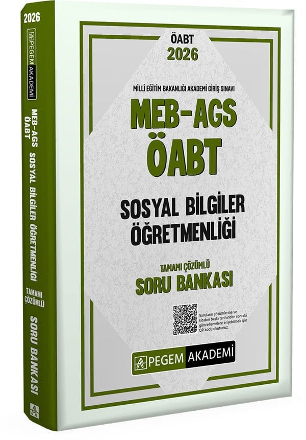 2026 MEB AGS ÖABT Sosyal Bilgiler Öğretmenliği Tamamı Çözümlü Soru Bankası Pegem Yayınları