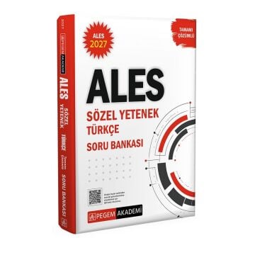 Pegem Yayınları 2027 ALES Sözel Yetenek Türkçe Tamamı Çözümlü Soru Bankası