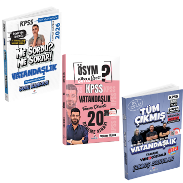 Dizgi Kitap 2026 KPSS Tüm Adaylar İçin Vatandaşlık Soru Bankası & KPSS Vatandaşlık 20 Deneme & Vatandaşlık Tüm Sınavlar Çıkmış Sorular Seti