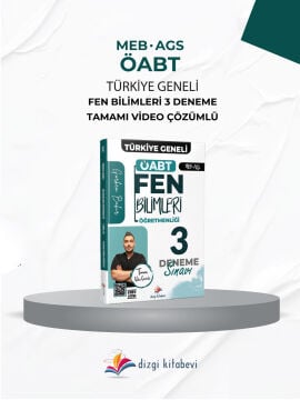 Ön Sipariş Dizgi Kitap Fen Bilimleri Öğretmenliği Tamamı Video Çözümlü Türkiye Geneli 3 Deneme Sınavı Görkem Bakır