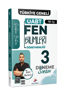 Dizgi Kitap MEB-AGS ÖABT Fen Bilimleri Öğretmenliği Tamamı Video Çözümlü Türkiye Geneli 3 Deneme Sınavı Görkem Bakır