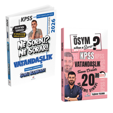 Dizgi Kitap 2026 KPSS Tüm Adaylar İçin Vatandaşlık Ne Sordu Ne Sorar Soru Bankası ve ÖSYM Böyle Sorar KPSS Vatandaşlık 20 Deneme Seti