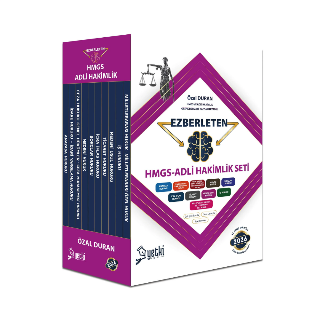 2026 HMGS Adli Hakimlik Ezberleten Seti Yetki Yayınları