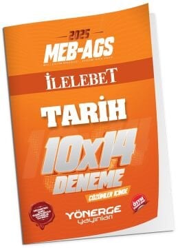 Yönerge 2025 MEB-AGS Tarih İLELEBET 10x14 Deneme Çözümlü Yönerge Yayınları