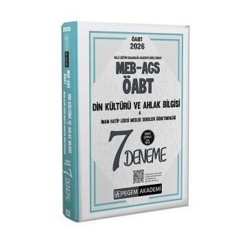 2026 MEB AGS ÖABT Din Kültürü Ve Ahlak Bilgisi İmam Hatip Lisesi Meslek Dersleri Öğretmenliği Tamamı Çözümlü 7 Deneme Pegem Yayınları