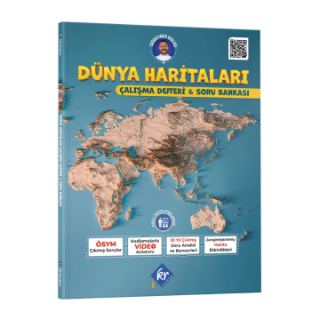 KR Akademi Coğrafyanın Kodları Dünya Haritaları Çalışma Defteri ve Soru Bankası