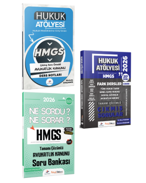 Dizgi Kitap 2026 Hukuk Atölyesi HMGS Sınavı Çıkmış Soru Örnekli Avukatlık Kanunu Ders Notları, Soru Bankası ve Fark Dersler Çıkmış Sorular Seti