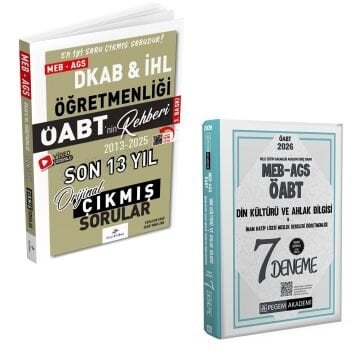 Dizgi Kitap 2026 Meb Ags ÖABT DKAB İHL Son 13 Yıl Orijinal Çıkmış Sınav Soruları ve MEB AGS ÖABT Din Kültürü Ahlak Bilgisi İmam Hatip Lisesi Meslek Dersleri Öğretmenliği Tamamı Çözümlü 7 Deneme Pegem Yayınları Seti
