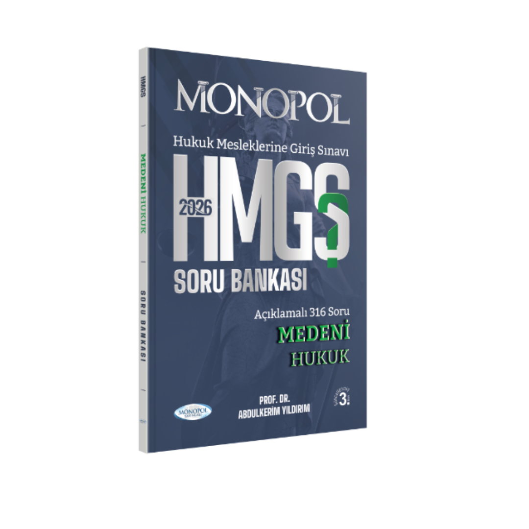 2026 HMGS Medeni Hukuk Soru Bankası 3. Baskı Monopol Yayınları