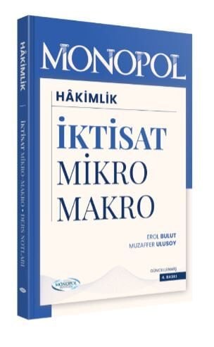 İdari Hâkimlik İktisat Ders Notları 4. Baskı Monopol Yayınları