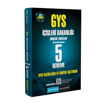 Pegem Yayınları 2026 GYS İçişleri Bakanlığı Görevde Yükselme Sınavlarına Hazırlık 5 Deneme VERİ HAZIRLAMA ve KONTROL İŞLETMENİ