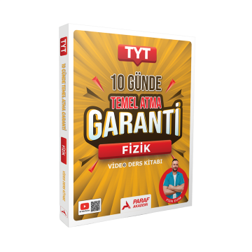 Paraf Akademi Yayınları TYT Fizik 10 Günde Temel Atma Garanti Video Ders Kitabı