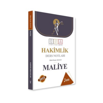 Yetki Yayınları 2026 ÇSA Yetki Maliye Hakimlik Ders Notları