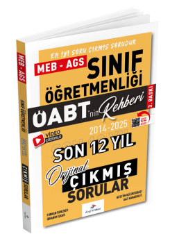 Dizgi Kitap 2026 MEB-AGS ÖABT Sınıf Öğretmenliği ÖABT'nin Rehberi Konularına Göre Tasnif Edilmiş Son 12 Yıl Orijinal Video Çözümlü Çıkmış Sınav Soruları 3. Baskı Hüseyin Küçüksubaşı