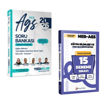Dizgi Kitap 2026 MEB AGS Eğitim Bilimleri ve Türk Milli Eğitim Sistemi 15 Deneme & MEB AGS Eğitim Bilimleri Türk Eğitim Sisteminin Genel Yapısı Mevzuat Anayasa Soru Bankası Yediiklim Seti