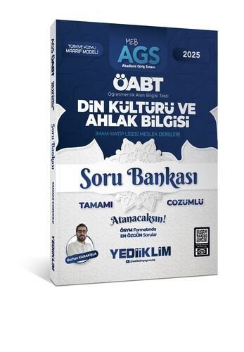 2025 MEB AGS ÖABT Din Kültürü ve Ahlak Bilgisi Tamamı Çözümlü Soru Bankası Yediiklim Yayınları