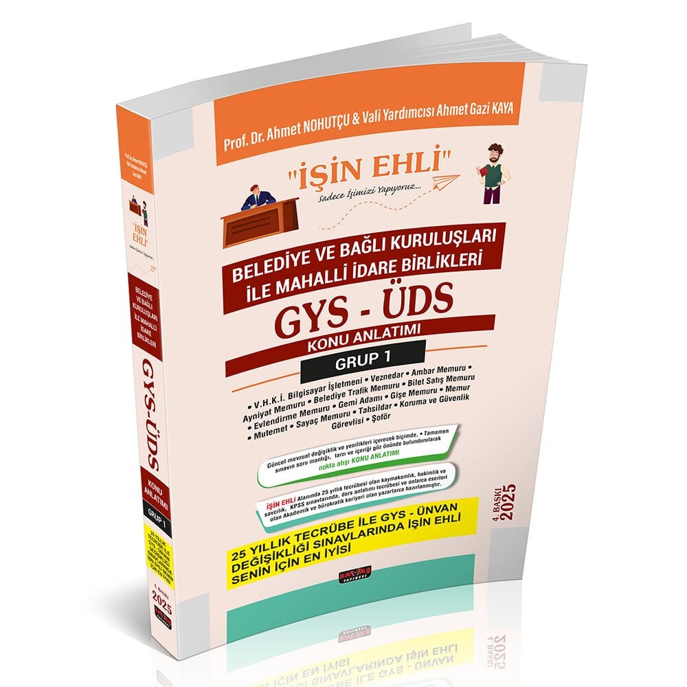 GYS-ÜDS Belediye ve Bağlı Kuruluşları Mahalli İdare Birlikleri Personeli Grup 1 Konu Anlatımı Savaş Yayınları 2025