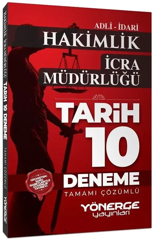 Adli İdari Hakimlik İcra Müdürlüğü Tarih 10 Deneme Çözümlü Yönerge Yayınları
