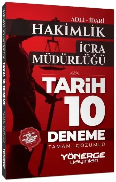 Adli İdari Hakimlik İcra Müdürlüğü Tarih 10 Deneme Çözümlü Yönerge Yayınları