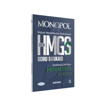 2026 HMGS Medeni Usul Hukuku Soru Bankası 3. Baskı Monopol Yayınları