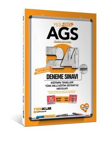 MEB AGS Eğitimin Temelleri - Türk Milli Eğitim Sistemi İle Mevzuat Tamamı Çözümlü 24 Deneme Yediiklim Yayınları