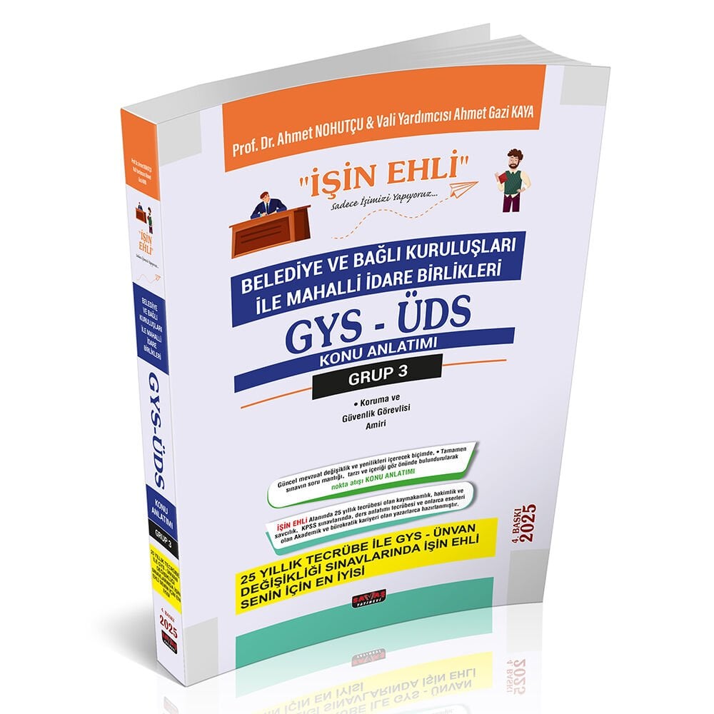 GYS-ÜDS Belediye ve Bağlı Kuruluşları Mahalli İdare Birlikleri Personeli Grup 3 Konu Anlatımı Savaş Yayınları 2025
