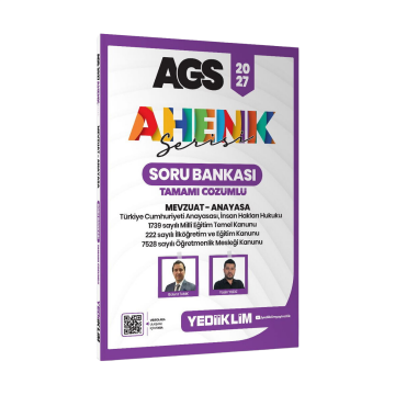 Yediiklim Yayınları 2027 MEB-AGS Ahenk Serisi Mevzuat - Anayasa Tamamı Çözümlü Soru Bankası