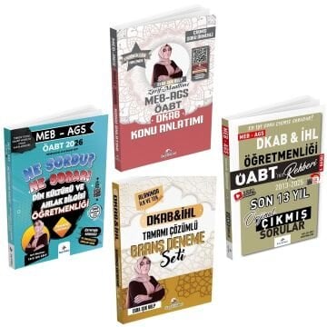 Dizgi Kitap 2026 MEB-AGS ÖABT Din Kültürü ve Ahlak Bilgisi Öğretmenliği Konu Anlatım Seti, DKAB İHL Branş Deneme Seti ve Ne Sordu Ne Sorar Din Kültürü ve Ahlak Bilgisi Soru Bankası ve Çıkmış Sorular Kazandıran Modüler Set