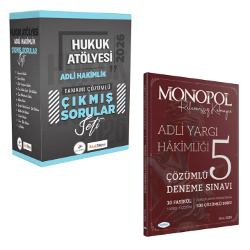 Dizgi Kitap 2026 Hukuk Atölyesi Adli Hakimlik Orijinal Çıkmış Sorular ve Monopol Yayınları Adli Yargı Hakimliği 5 Deneme Seti