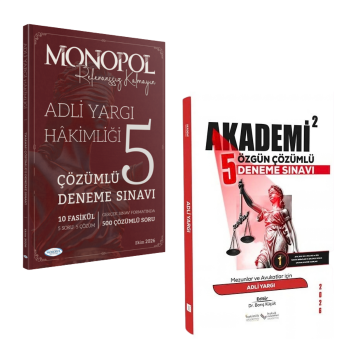 Monopol Yayınları 2026 Adli Yargı Hakimliği 5 Deneme ve İlken Yayınları 5 Özgün Deneme Seti