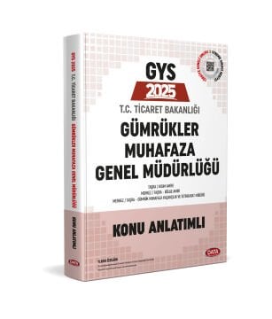 Data Yayınları 2025 GYS Ticaret Bakanlığı Gümrükler Muhafaza Genel Müdürlüğü Konu Anlatımlı