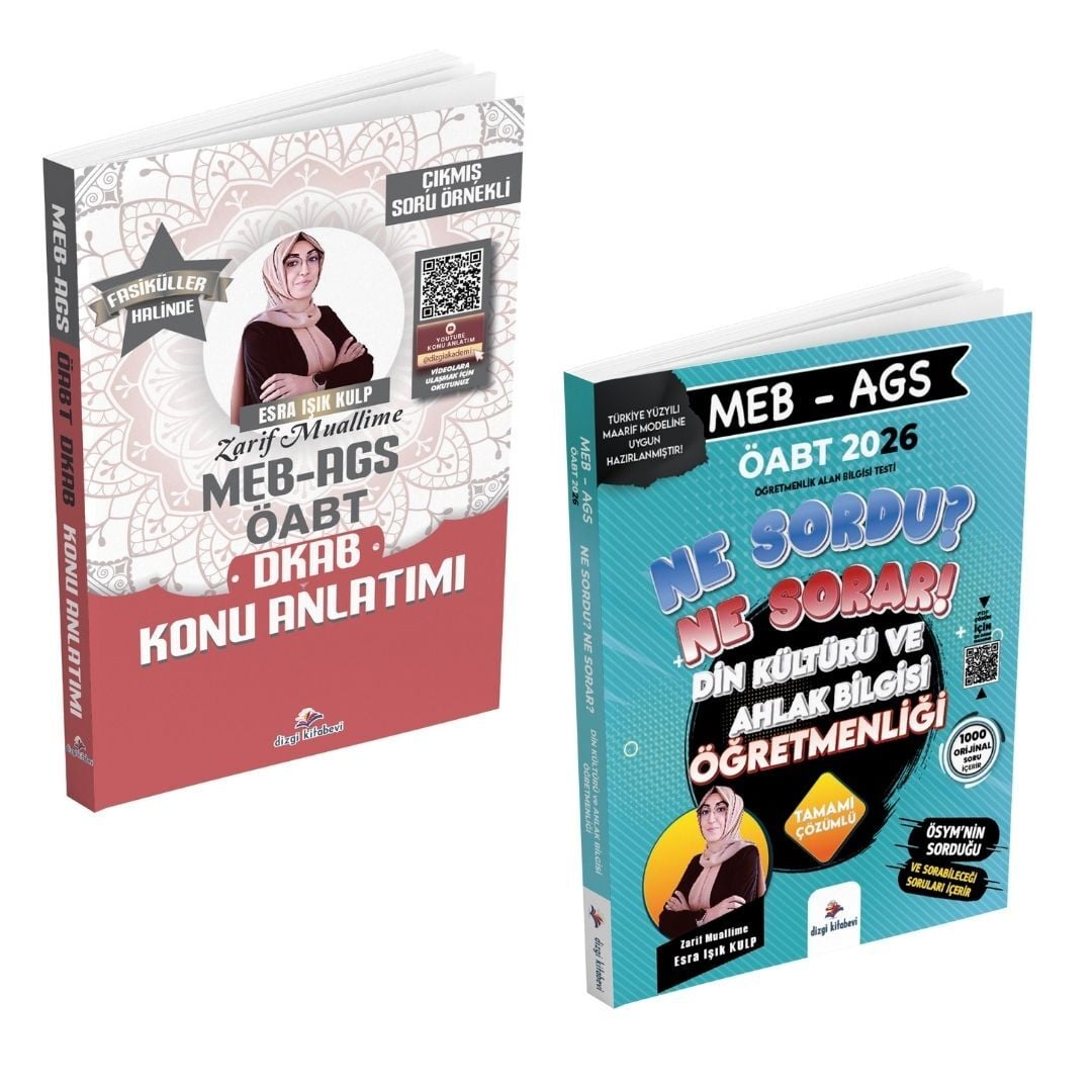 2026 Meb Ags Öabt Din Kültürü ve Ahlak Bilgisi Öğretmenliği Fasiküller Halinde Konu Anlatım Seti & Ne Sordu Ne Sorar Din Kültürü ve Ahlak Bilgisi Öğretmenliği Soru Bankası 2'li Set