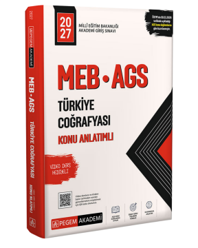 Pegem Yayınları 2027 MEB-AGS Türkiye Coğrafyası Konu Anlatımlı