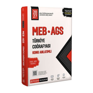 Pegem Yayınları 2027 MEB-AGS Türkiye Coğrafyası Konu Anlatımlı