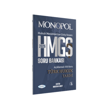 Monopol Yayınları 2026 HMGS Türk Hukuk Tarihi Soru Bankası