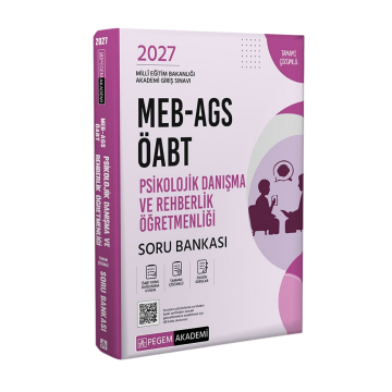 Pegem Yayınları 2027 MEB-AGS ÖABT Psikolojik Danışma ve Rehberlik Tamamı Çözümlü Soru Bankası