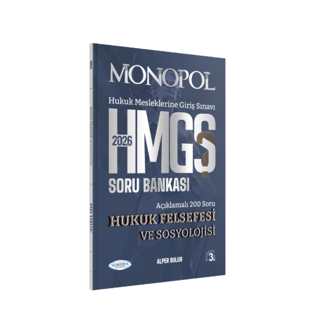 2026 HMGS Hukuk Felsefesi ve Sosyolojisi Soru Bankası 3. Baskı Monopol Yayınları