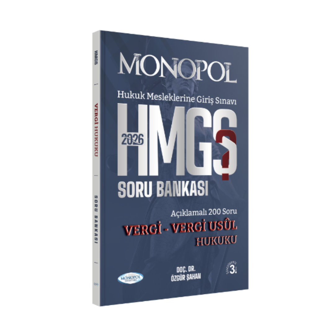 2026 HMGS Vergi Hukuku – Vergi Usul Hukuku Soru Bankası 3. Baskı Monopol Yayınları