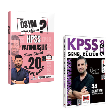 Dizgi Kitap ÖSYM Böyle Sorar 2026 KPSS Vatandaşlık 20 Deneme & KPSS Vatandaşlık 44 Deneme Yargı Yayınları Seti
