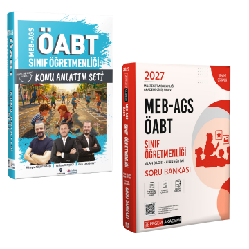 Dizgi Kitap 2027 MEB-AGS ÖABT Sınıf Öğretmenliği Konu Anlatımı ve Pegem Yayınları Soru Bankası Seti