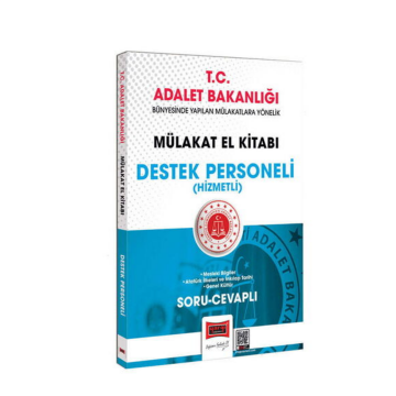 Yargı Yayınları T.C. Adalet Bakanlığı Destek Personeli Hizmetli Mülakat El Kitabı Soru-Cevaplı