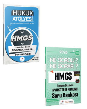 Dizgi Kitap 2026 Hukuk Atölyesi HMGS Sınavı Çıkmış Soru Örnekli Avukatlık Kanunu Ders Notları ve Avukatlık Kanunu Soru Bankası Seti