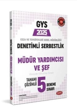 Data Yayınları 2025 GYS Ceza ve Tevkifevleri Denetimli Serbestlik Müdür Yardımcılığı ve Şeflik Tamamı Çözümlü 5 Deneme