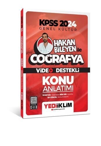 Yediiklim Yayınları 2024 KPSS Hakan Bileyen ile Coğrafya Video Destekli Konu Anlatımı