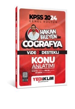 Yediiklim Yayınları 2024 KPSS Hakan Bileyen ile Coğrafya Video Destekli Konu Anlatımı
