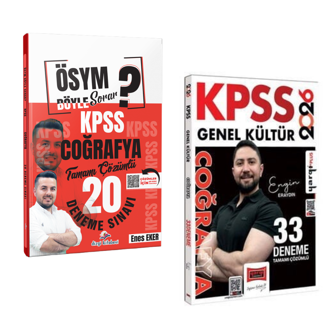 Dizgi Kitap ÖSYM Böyle Sorar 2026 KPSS Coğrafya 20 Deneme & KPSS Coğrafya 33 Deneme Yargı Yayınları Seti