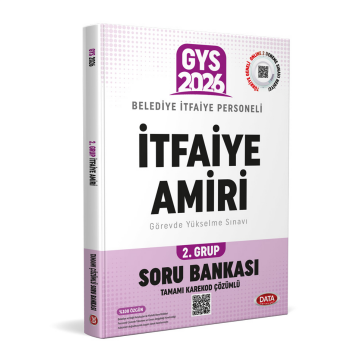 Data Yayınları 2026 GYS Belediye İtfaiye Personeli İtfaiye Amiri 2. Grup Soru Bankası (Tamamı Karekod Çözümlü)