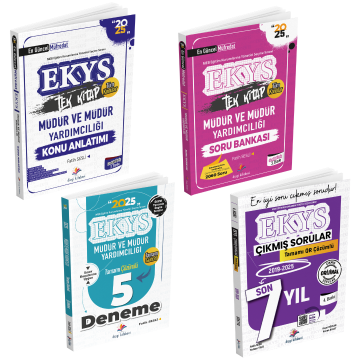 Dizgi Kitap MEB EKYS Müdür ve Müdür Yardımcılığı Konu Anlatımı, Soru Bankası, Deneme ve Tamamı Qr Çözümlü Çıkmış Sorular Seti﻿ Fatih Sesli