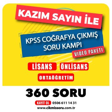 2024 KPSS GY GK Coğrafya Çıkmış Soru Kampı Video Paketi Kazım Sayın